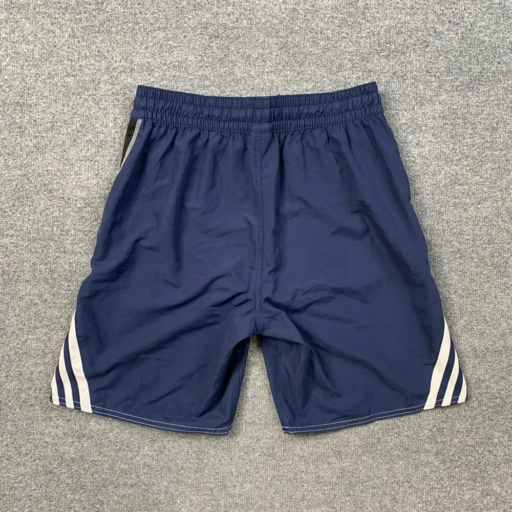 Adidas Shorts Men S Small Navy White Core Sport Volley Elastic Waist Brief Lined